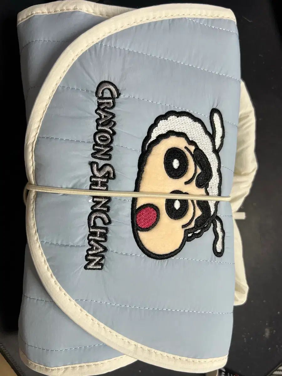 クレヨンしんちゃん ポーチ バッグ スカイブルー キルティング