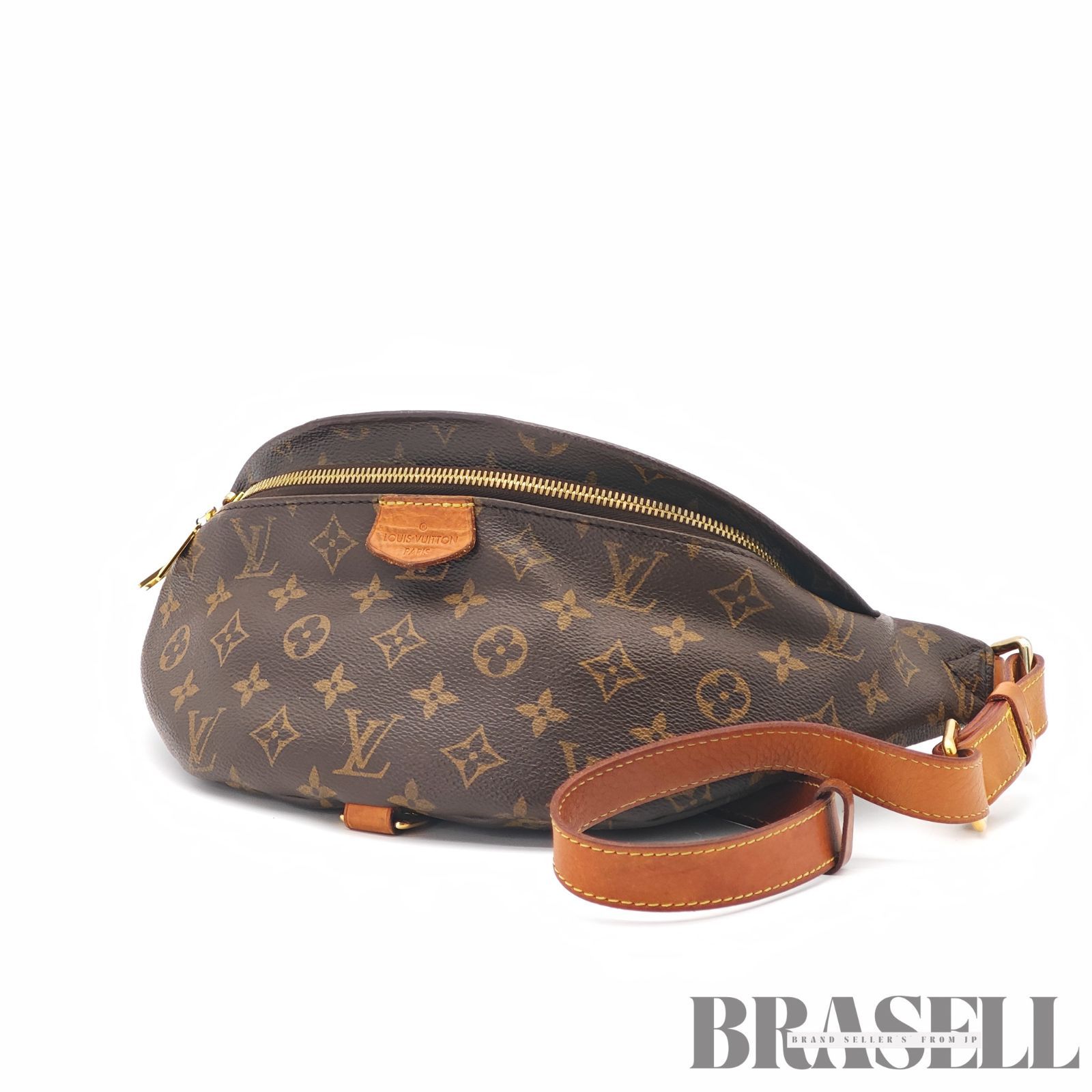 LOUIS VUITTON モノグラム バムバッグ M43644 バッグ ウエストポーチ ブラウン レディース