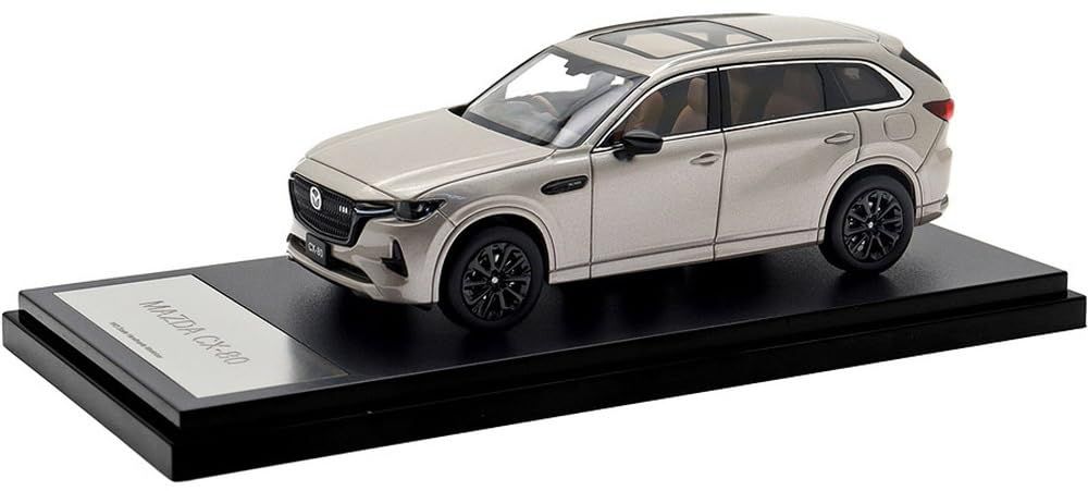 インターアライド Hi Story 1/43 MAZDA CX-80 (2024) プラチナクォーツメタリック 完成品 HS494QZ