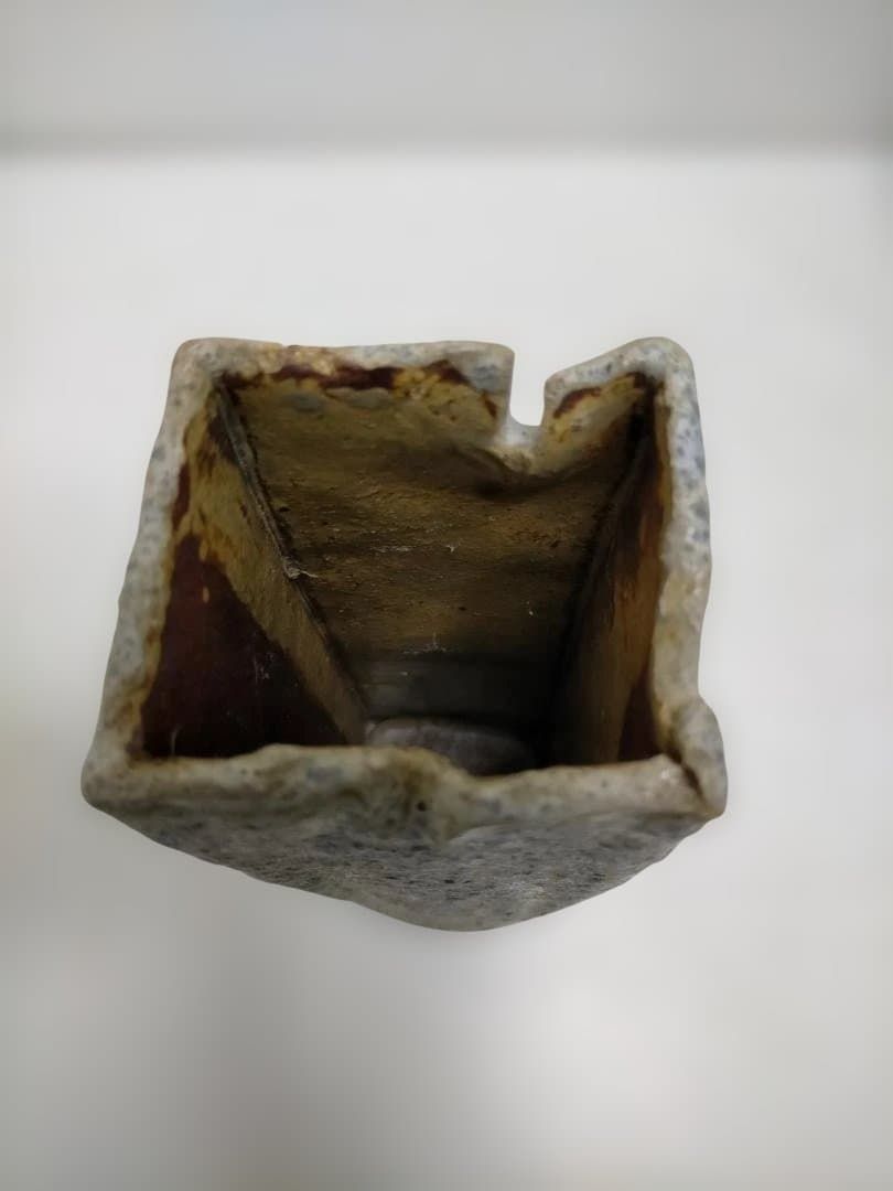 送料無料】淡青彩 花瓶 和弘 作 共箱付 花入 花器 陶器 焼物 陶芸 民藝