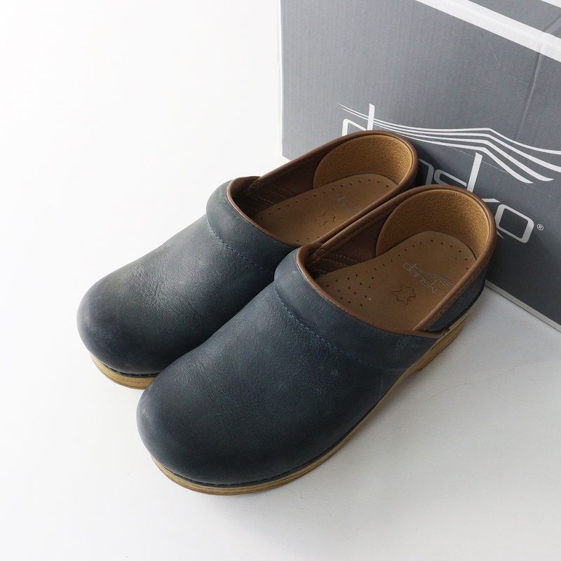 美品 ダンスコ dansko Professional Burnished Nubuck プロフェッショナル ヌバック クロッグシューズ 37｜グレー 【2400014956184】