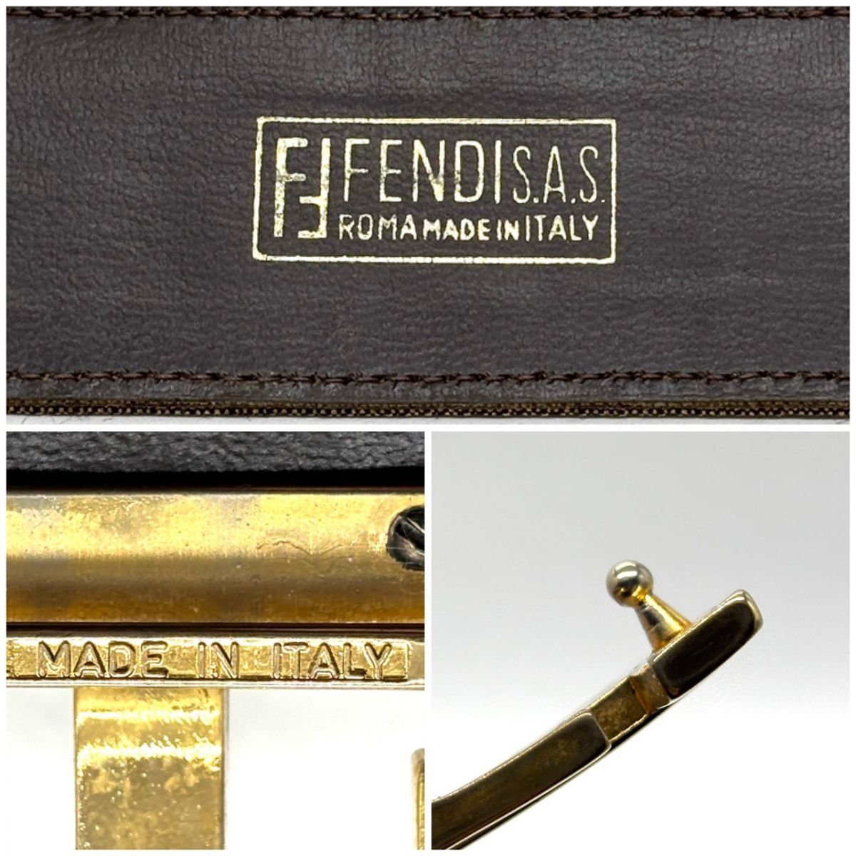 フェンディ　ベルト ズッカ総柄 ゴールドバックル FF柄 イタリア製　ブラウン 静かに視線を奪う】 FENDI ベルト ズッカ総柄 ゴールドバックル FF柄