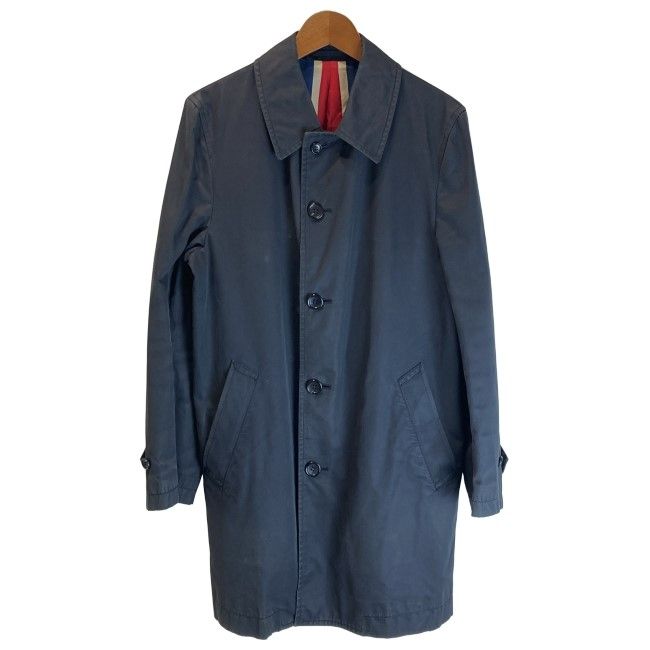 【中古】　COMME des GARCONS HOMME　ステンカラーコート　ハーフコート　ハーフ丈　無地　シングルボタン　AD2008　日本製　ドメスティック　古着　/1156