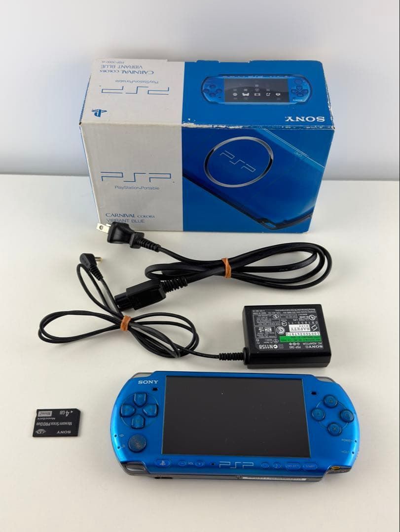 PSP3000 バイブラント ブルー プレイステーションポータブル 本体 動作品 Portable