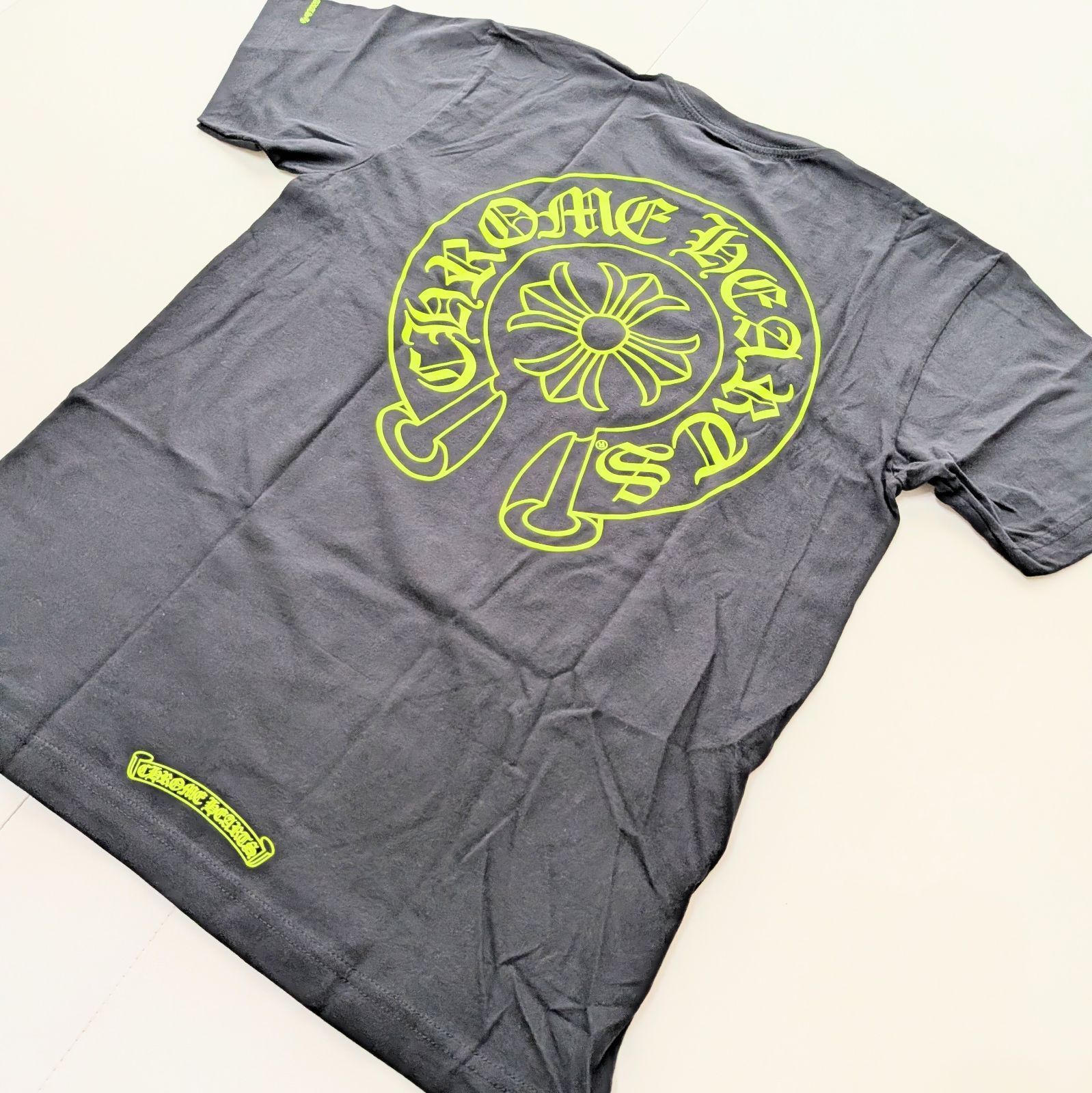 希少☆【CHROME HEARTS】ネオンイエロー ホースシュー Tシャツ Mサイズ