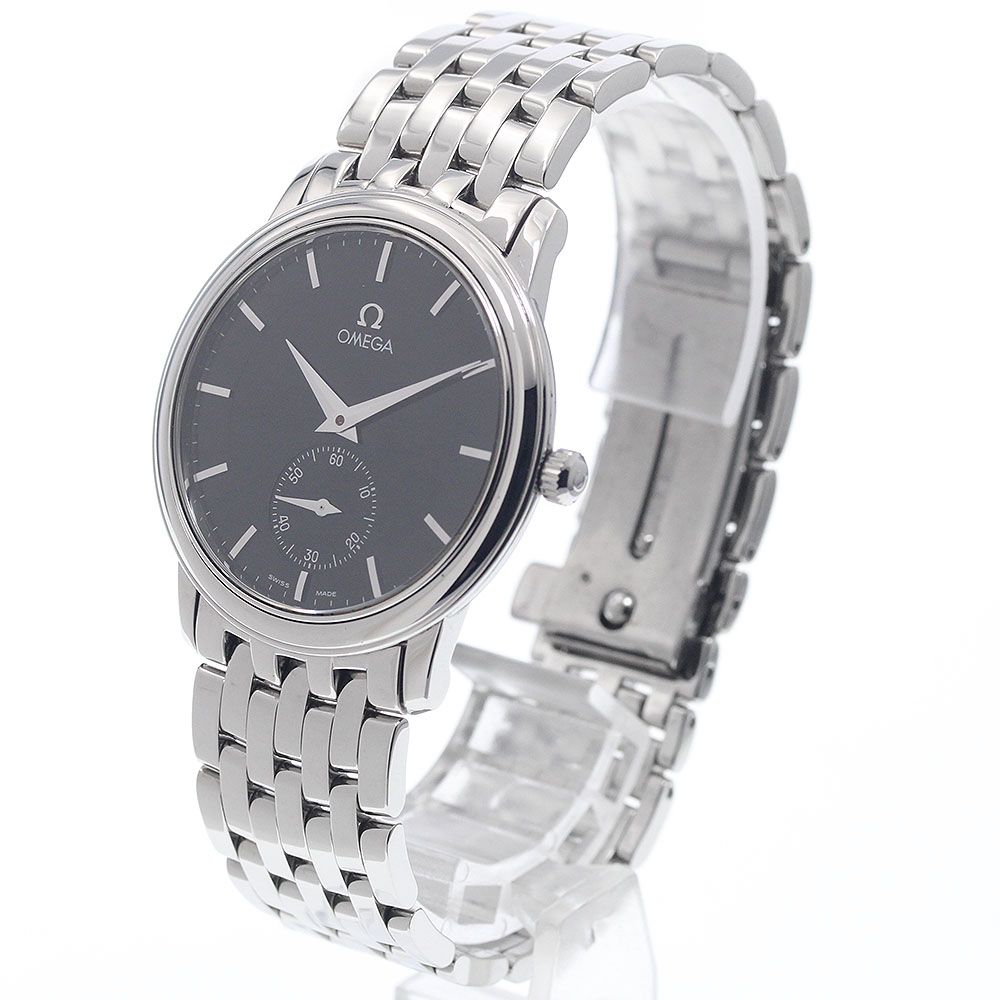 OMEGA オメガ デビル プレステージ 4520.51 スモールセコンド 黒 ブラック SS ステンレス メンズ 手巻き デヴィル【6ヶ月保証】【腕時計】【中古】 オメガ OMEGA 4520.51 デビル プレステージ スモールセコンド 手巻き