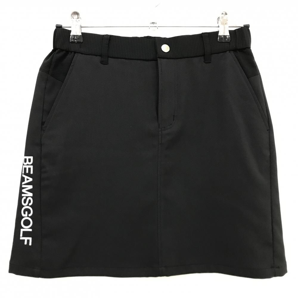 【超美品】ビームスゴルフ スカート 黒 ストレッチ ウエスト一部ゴム サイドロゴ レディース M ゴルフウェア 2024年モデル BEAMS GOLF 超美品】ビームスゴルフ スカート 黒 ストレッチ ウエスト一部ゴム