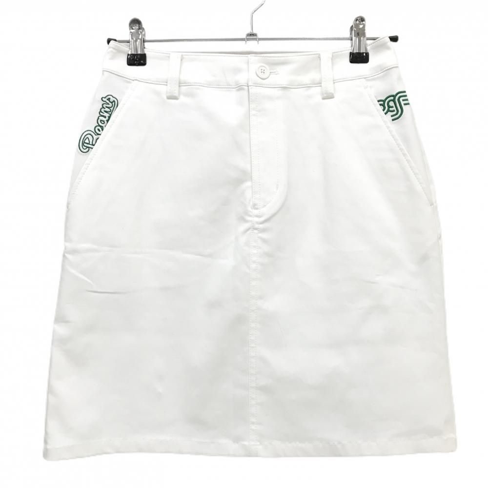 【新品】ビームスゴルフ スカート 白 ロゴグリーン ストレッチ レディース M ゴルフウェア 2024年モデル BEAMS GOLF