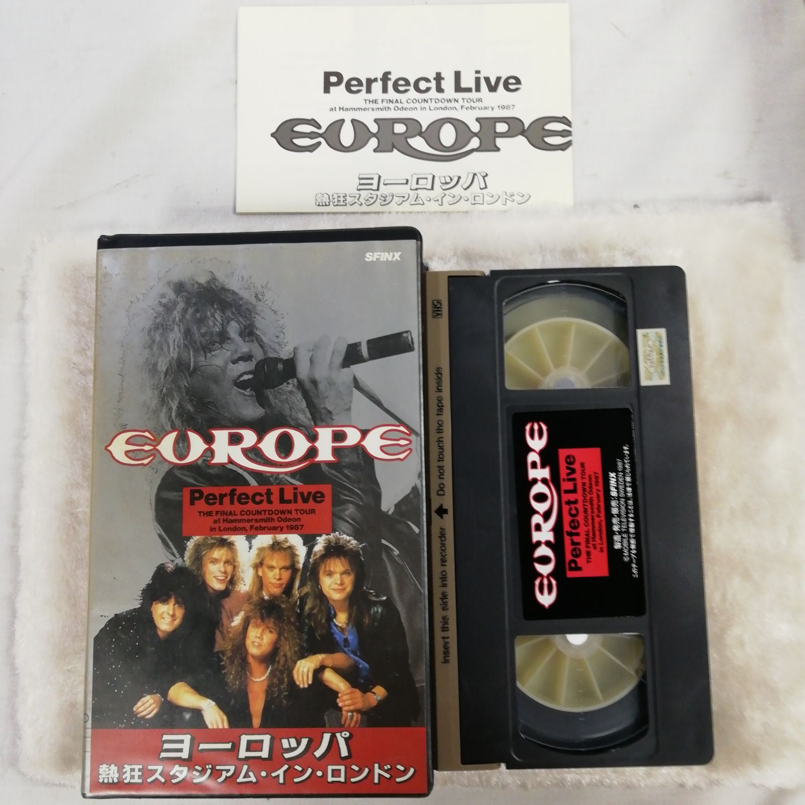 EUROPE ヨーロッパインアメリカ　２本　vhs ビデオテープ ヨーロッパ Europe（ヨーロッパ）希少 貴重ライブ ビデオ すべて日本版