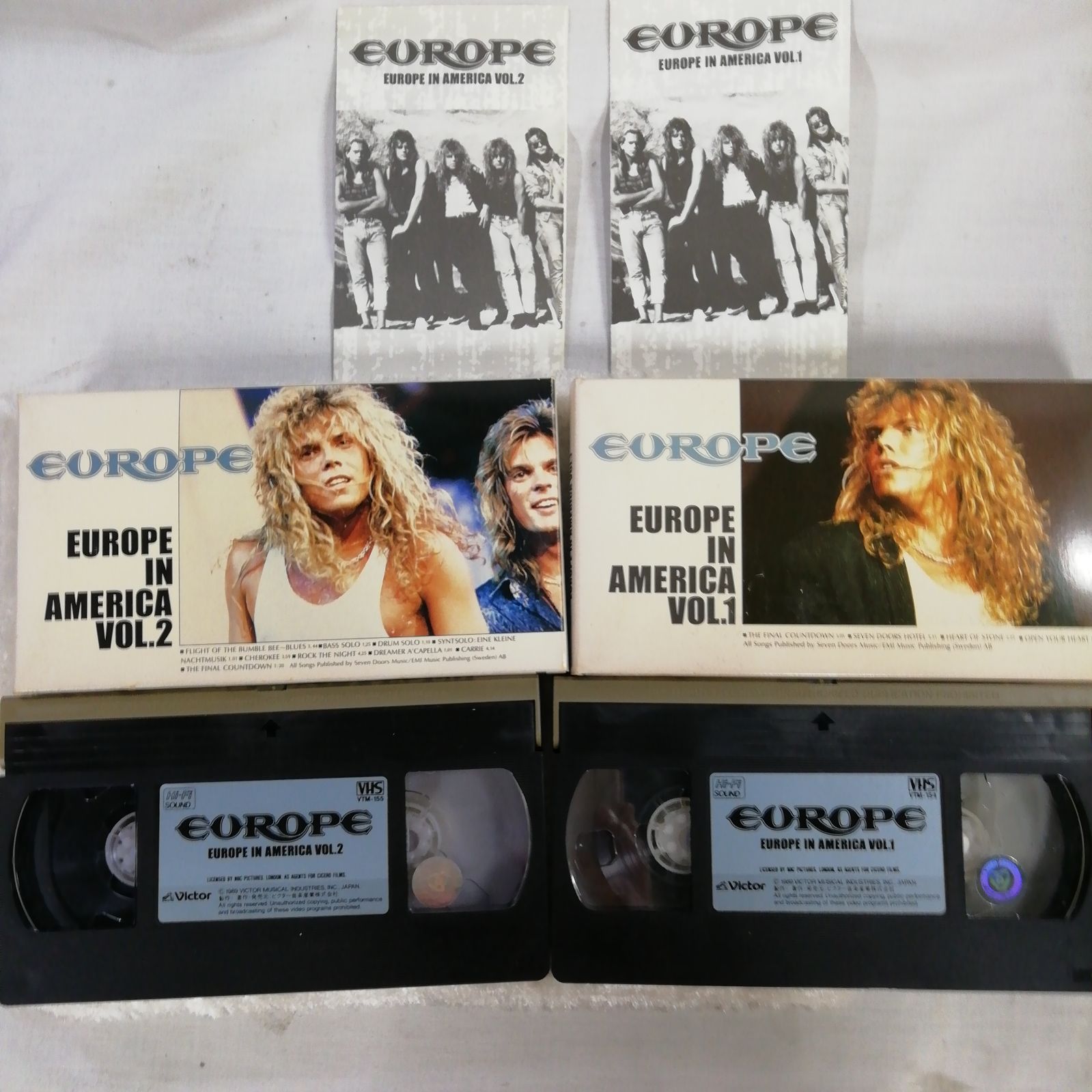 EUROPE ヨーロッパインアメリカ　２本　vhs ビデオテープ ヨーロッパ Europe（ヨーロッパ）希少 貴重ライブ ビデオ すべて日本版