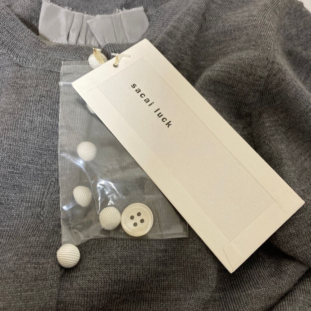 新品同様 sacai luck サカイラック バック切替 クルーネック