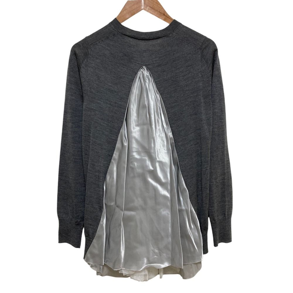 新品同様 sacai luck サカイラック バック切替 クルーネック