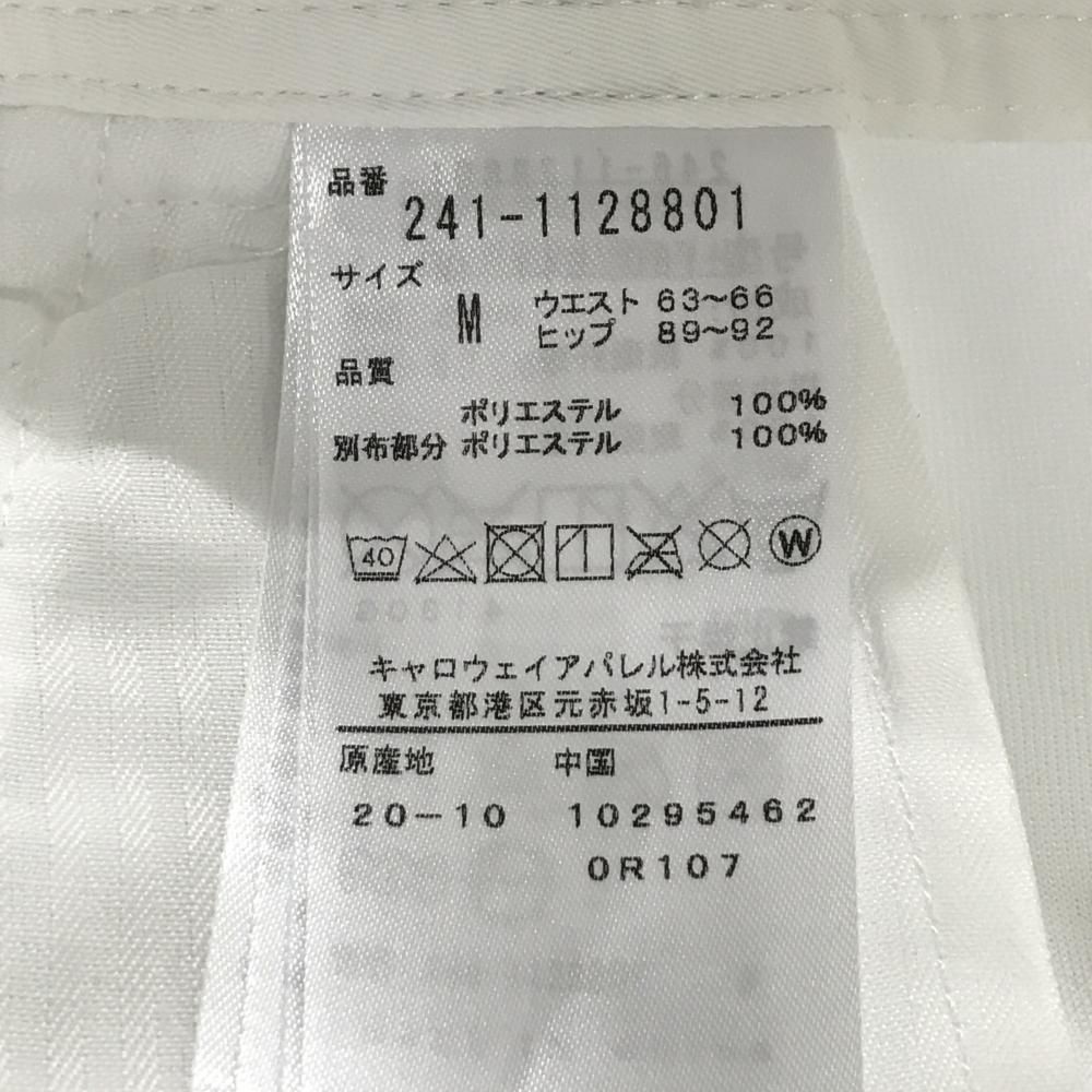 新品】キャロウェイ スカート 白×黒 裾一部プリーツ レディース M