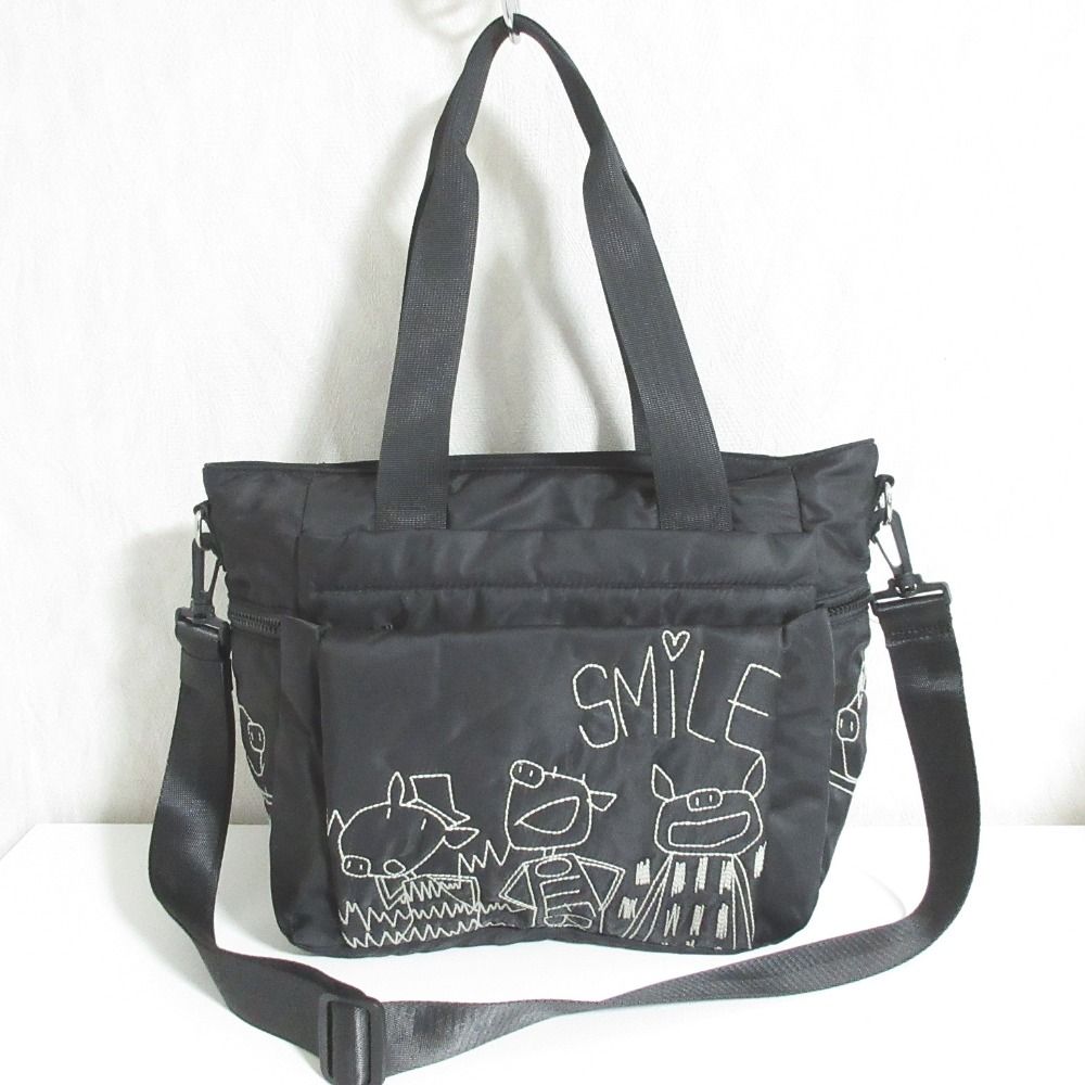 美品 OLLEBOREBLA オレボレブラ アルベロベロ ぶたさん ステッチ 2way