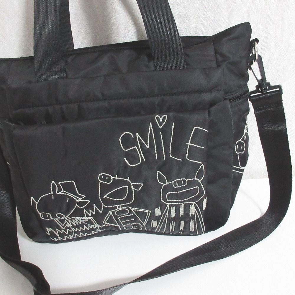 美品 OLLEBOREBLA オレボレブラ アルベロベロ ぶたさん ステッチ 2way