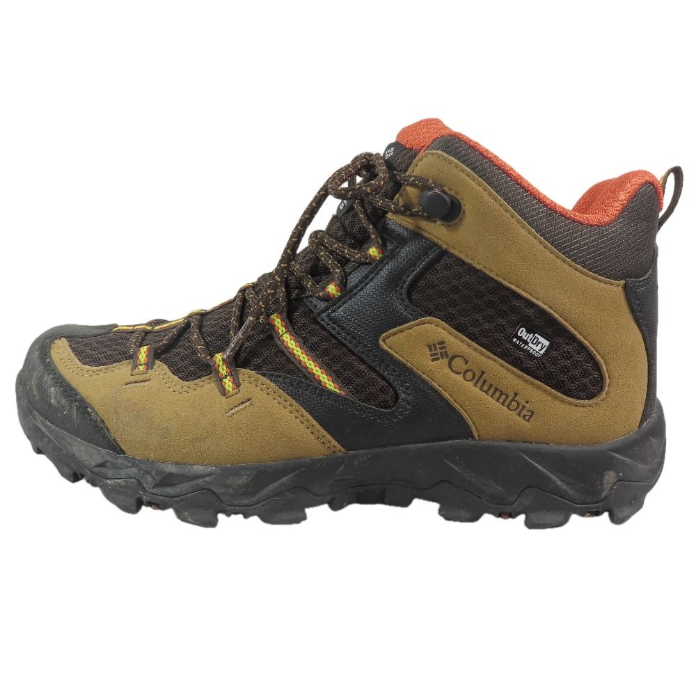 良品 Columbia コロンビア SABER IV MID OUTDRY WIDE ハイキング トレッキングシューズ 25.5 ブラウン ブラック メンズ 古着 中古 USED