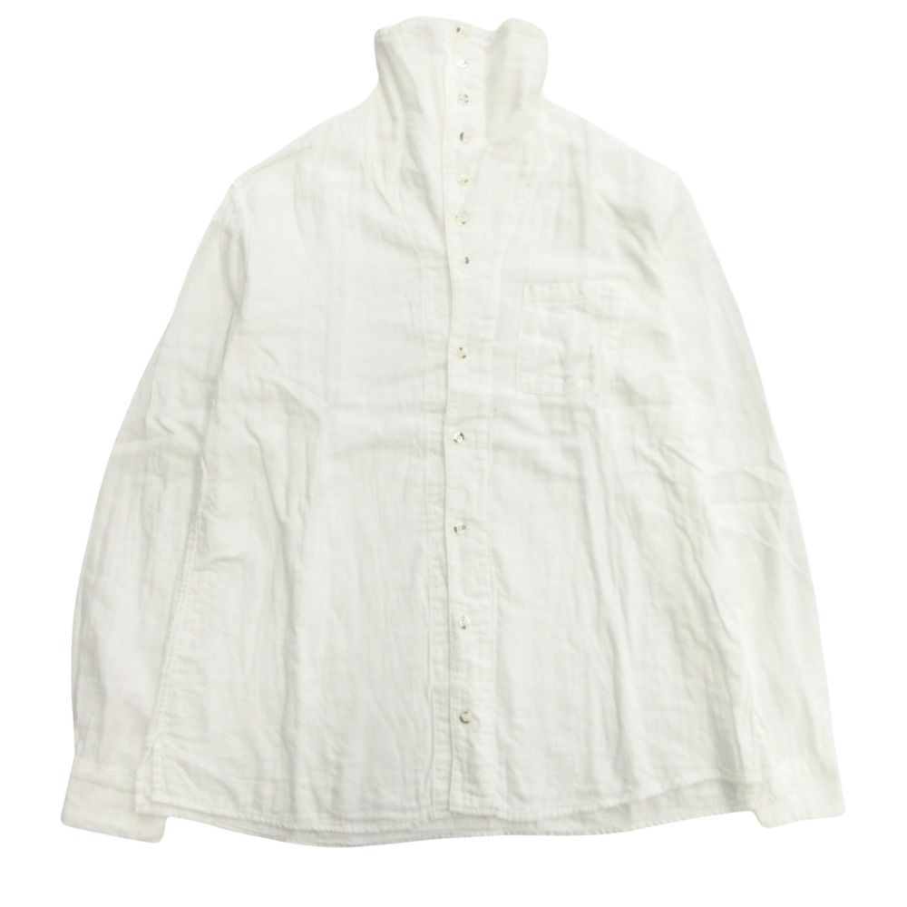 美品 KAPITAL キャピタル ハイチン ガーゼ シャツ カットソー ハイネック M 白 ホワイト メンズ 古着 中古 USED 美品 KAPITAL キャピタル ハイチン ガーゼ シャツ カットソー