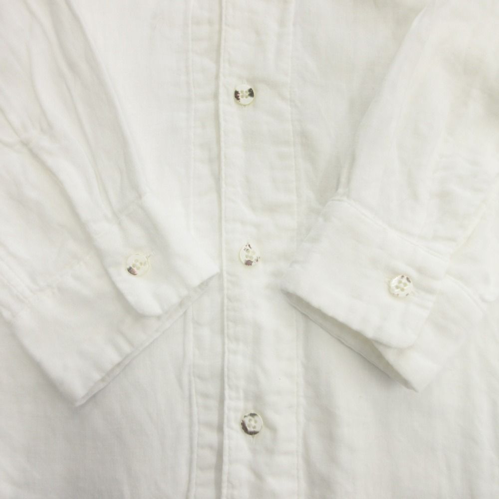 美品 KAPITAL キャピタル ハイチン ガーゼ シャツ カットソー ハイネック M 白 ホワイト メンズ 古着 中古 USED 美品 KAPITAL キャピタル ハイチン ガーゼ シャツ カットソー