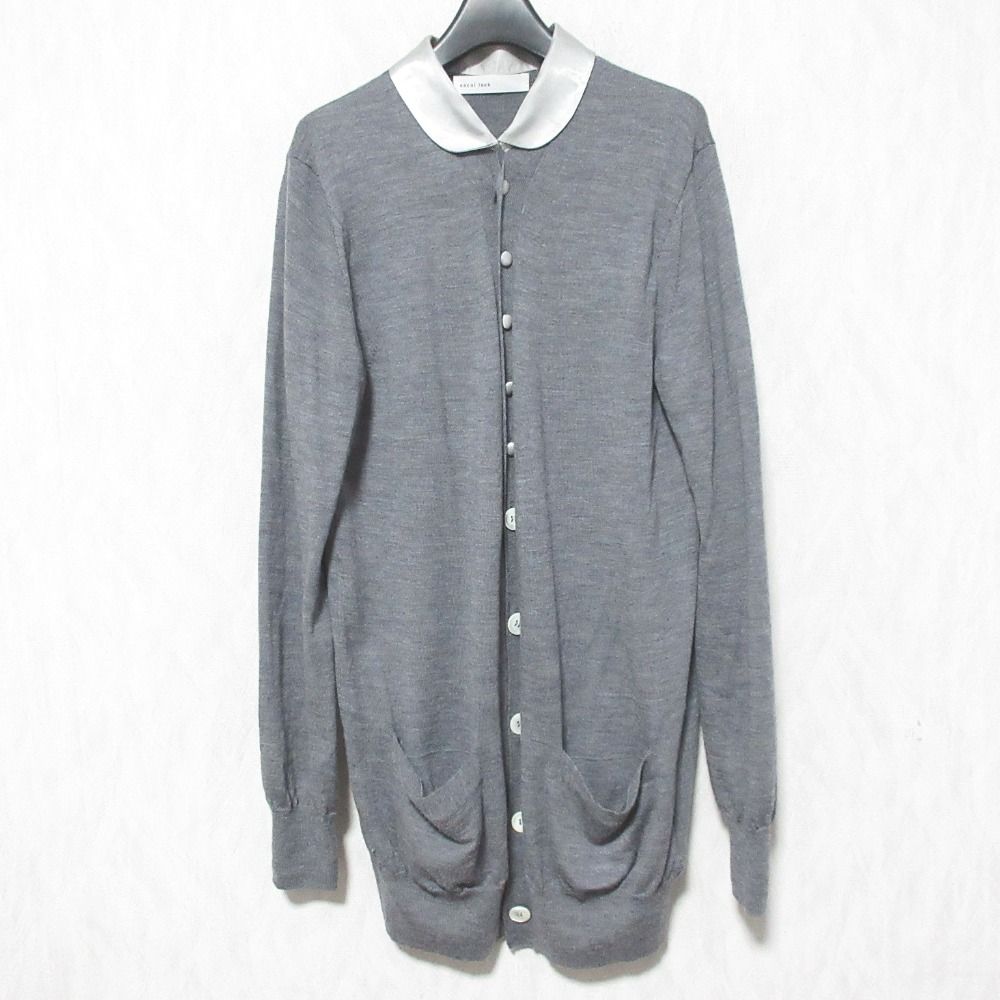 サカイラック　♡カーディガン♡ 美品 sacai luck サカイラック 襟付き アシンメトリーヘム ニット