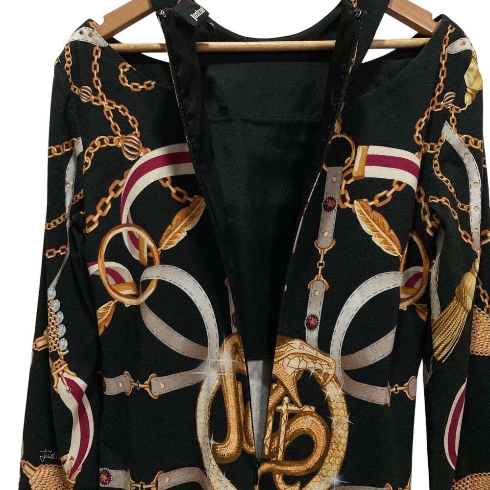 良品 Just Cavalli ジャストカヴァリ オープンショルダー チェーン