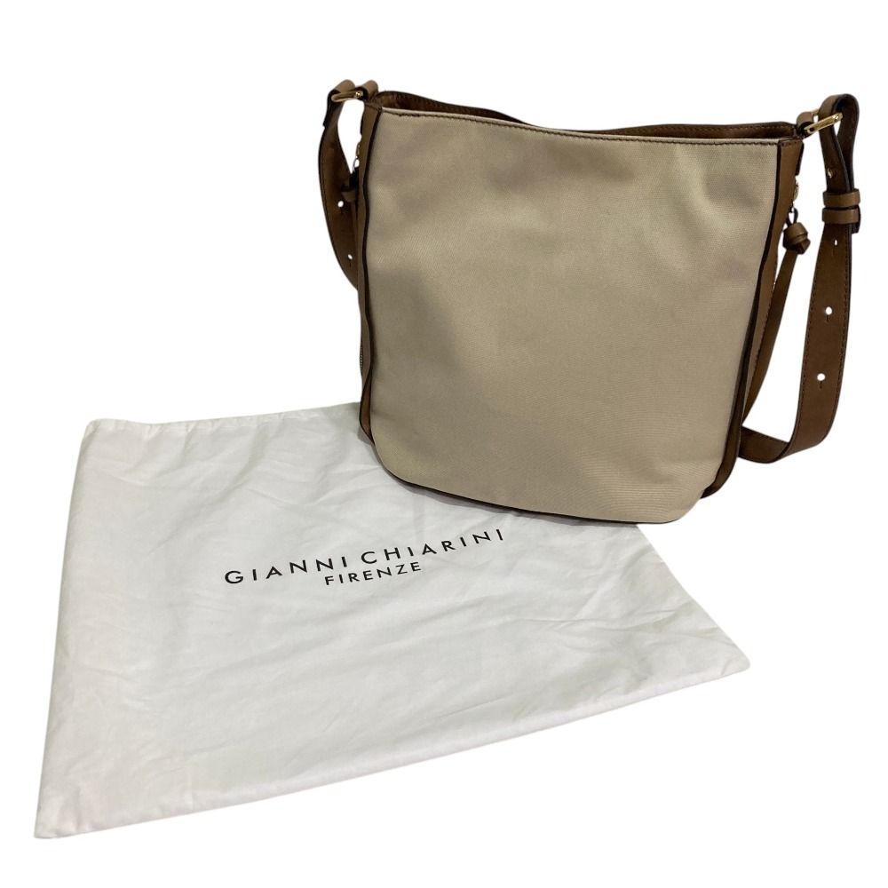 美品 GIANNI CHIARINI ジャンニキアリーニ キャンバス レザー 