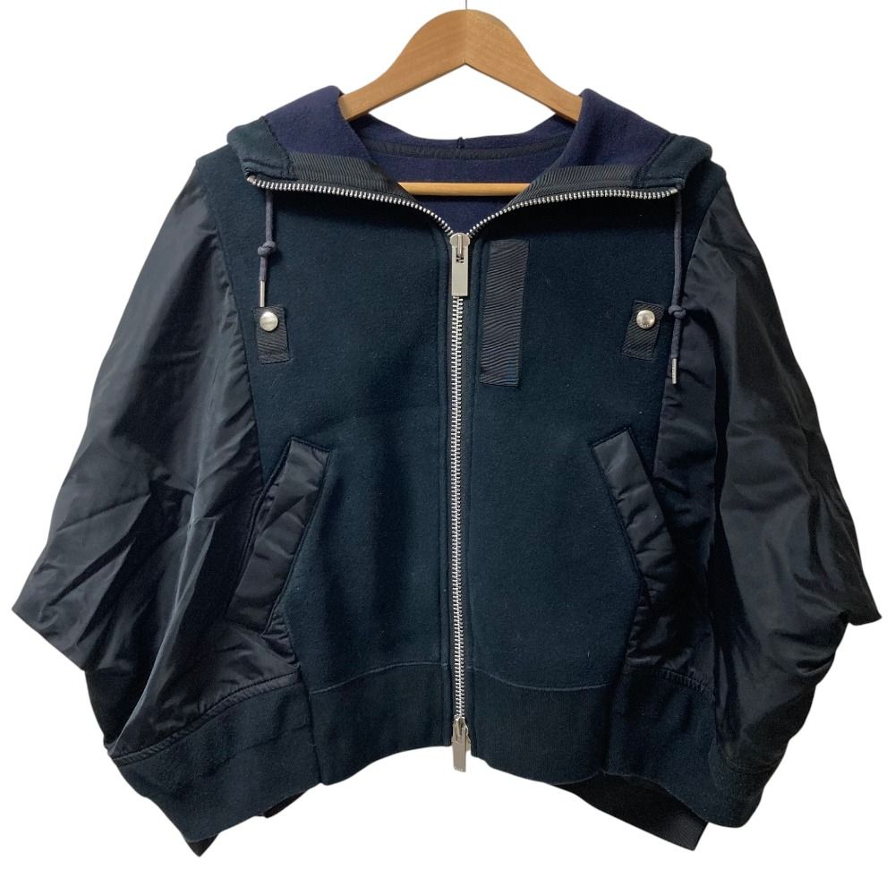 良品 sacai サカイ stitching bat sleeve hooded jacket ドッキング