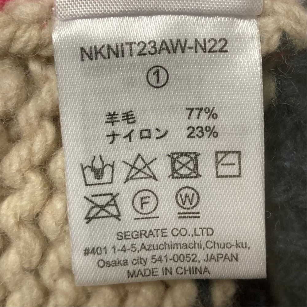 NKNIT ンニット 23AW カラーブロックニットセーター NKNIT23AW-N22 ミックス - 美品 23AW NKNIT ンニット カラーブロックニット セーター NKNIT23AW