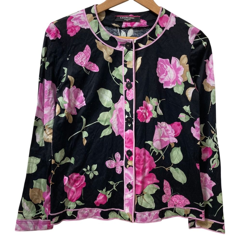 美品 LEONARD FASHION レオナールファッション フラワープリント