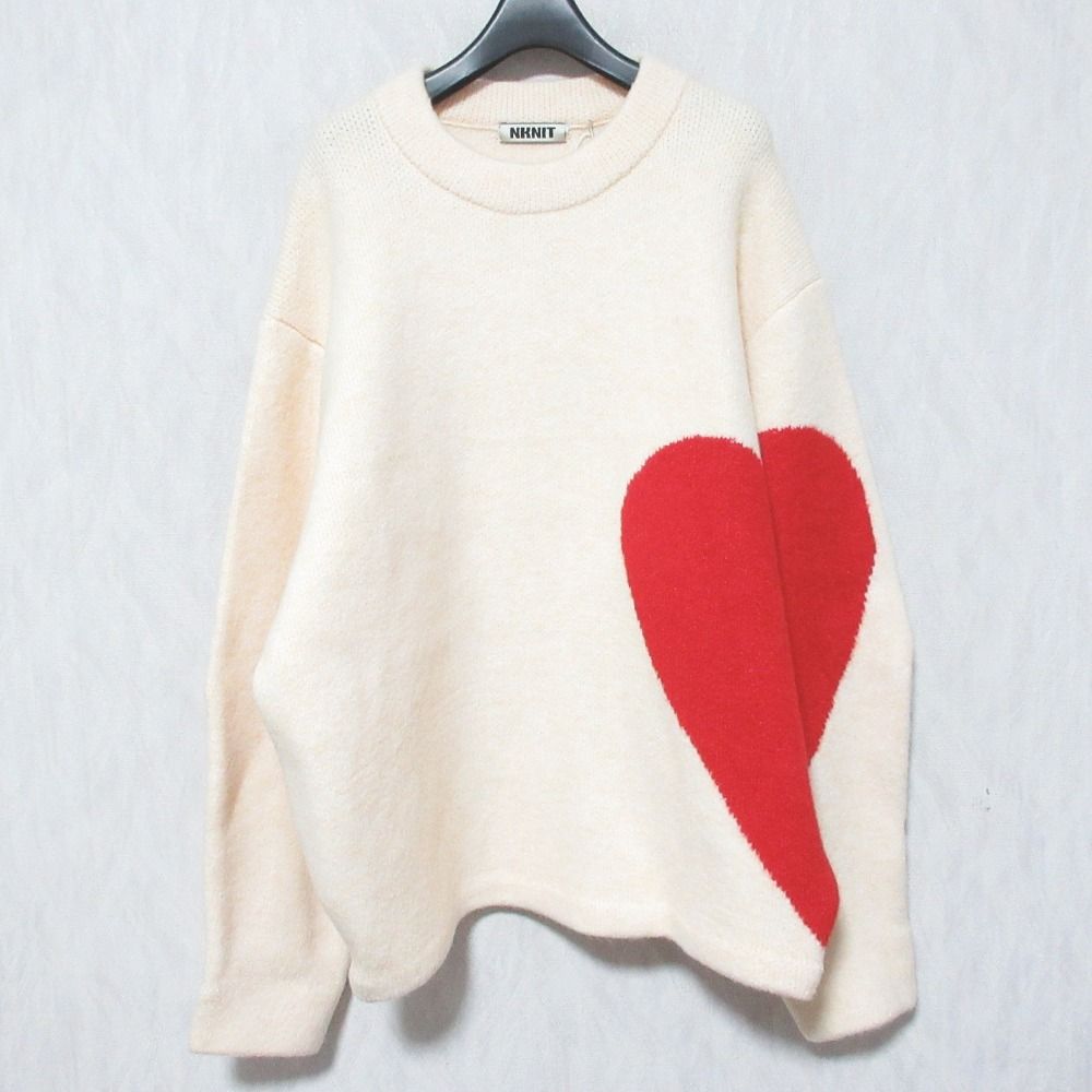 未使用 NKNIT ンニット ハートパターンニット セーター NKNIT23AW-N36