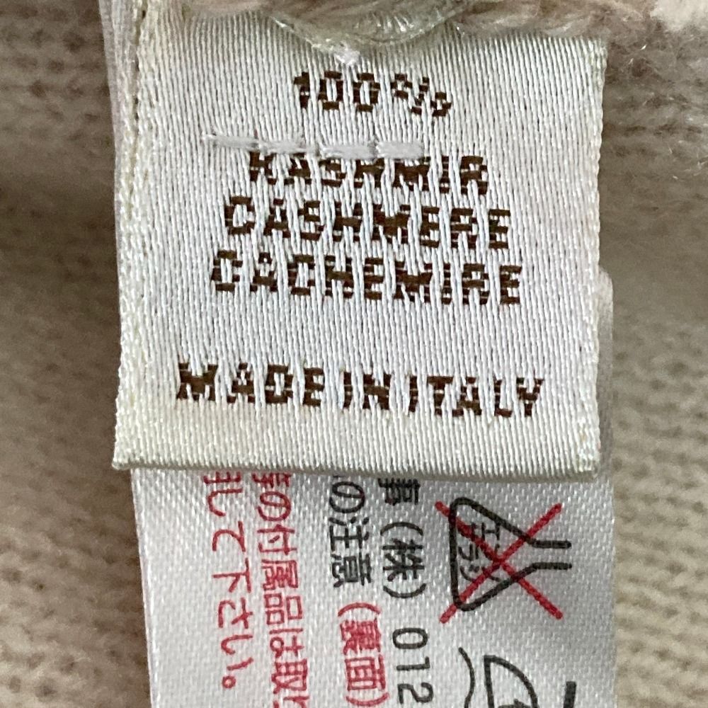 AGNONA アニオナ カシミヤニットカーディガン A48Y3 ホワイト×ネイビー 42 良品 Agnona アニオナ カシミヤ100％ ニットジャケット カーディガン