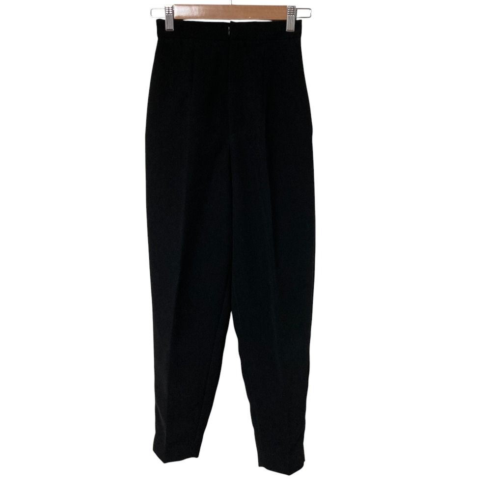 美品 ENFORD エンフォルド CENTER-PRESS EGG PANTS エッグパンツ 300GA831-0390 サイズ36 ブラック レディース 古着 中古 USED