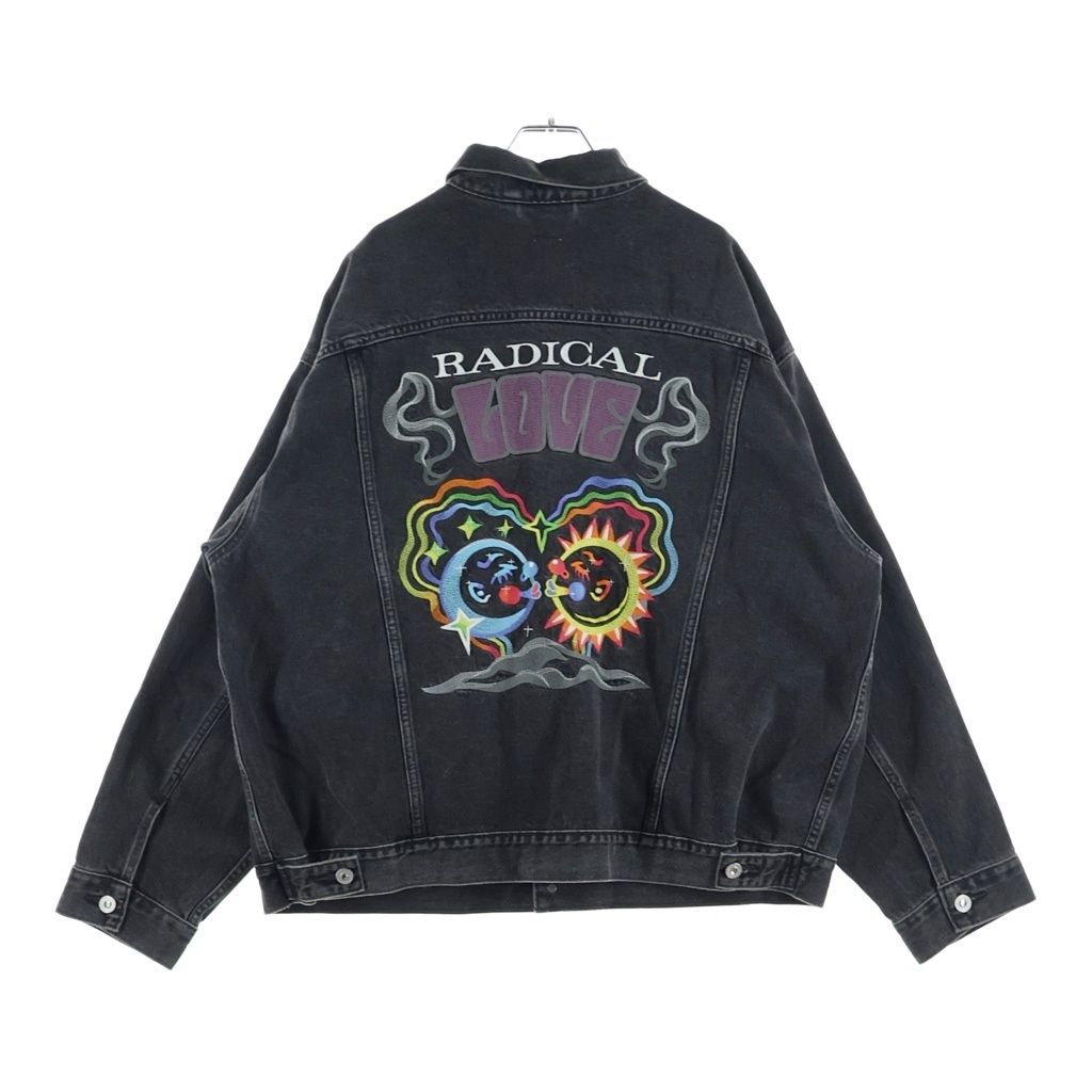 Levi's (リーバイス) Pride Liberation Radical Love Denim Trucker Jacket レインボータブ ポケット付 デニムジャケット ブラック