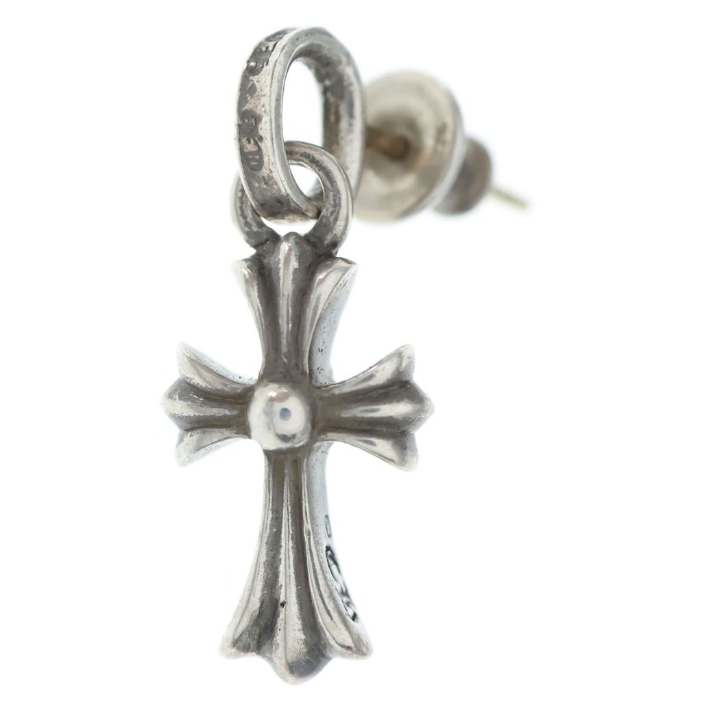 CHROME HEARTS (クロムハーツ) BBY F PPRCHN ベイビーファットクロス ドロップピアス シルバー BCA090