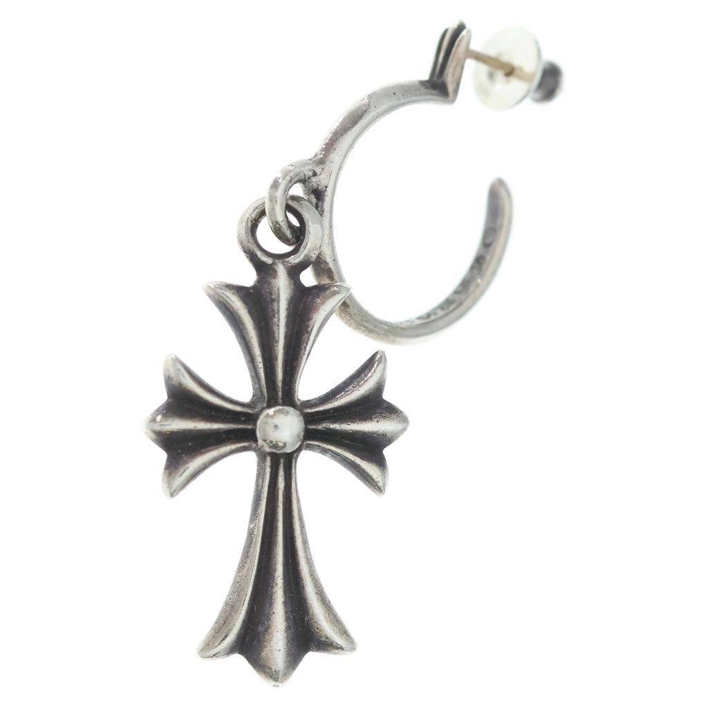CHROME HEARTS (クロムハーツ) TINY CH CROSS タイニーCHクロス フープピアス シルバー BCA115