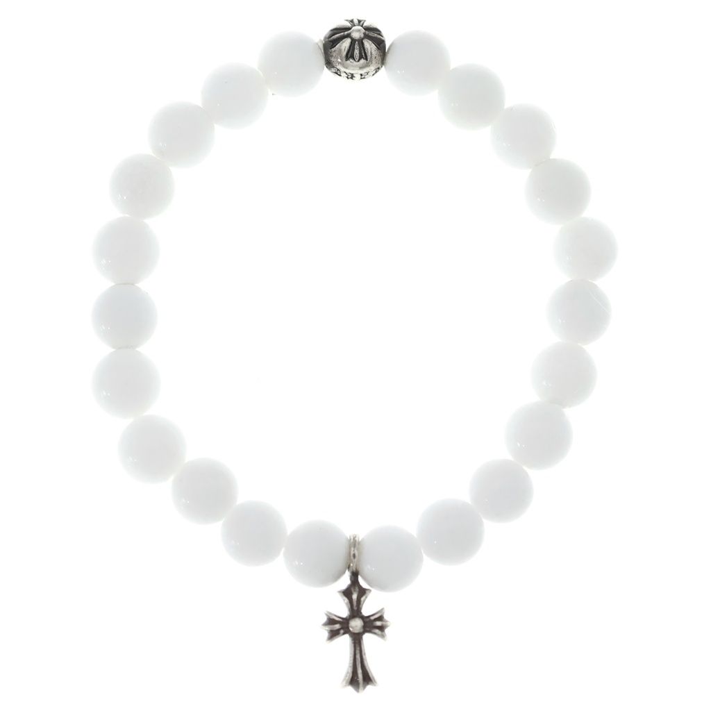 CHROME HEARTS (クロムハーツ) 6mm BEAD 6mmビーズブレス BEAD6mmビーズブレスレット ホワイト/シルバー