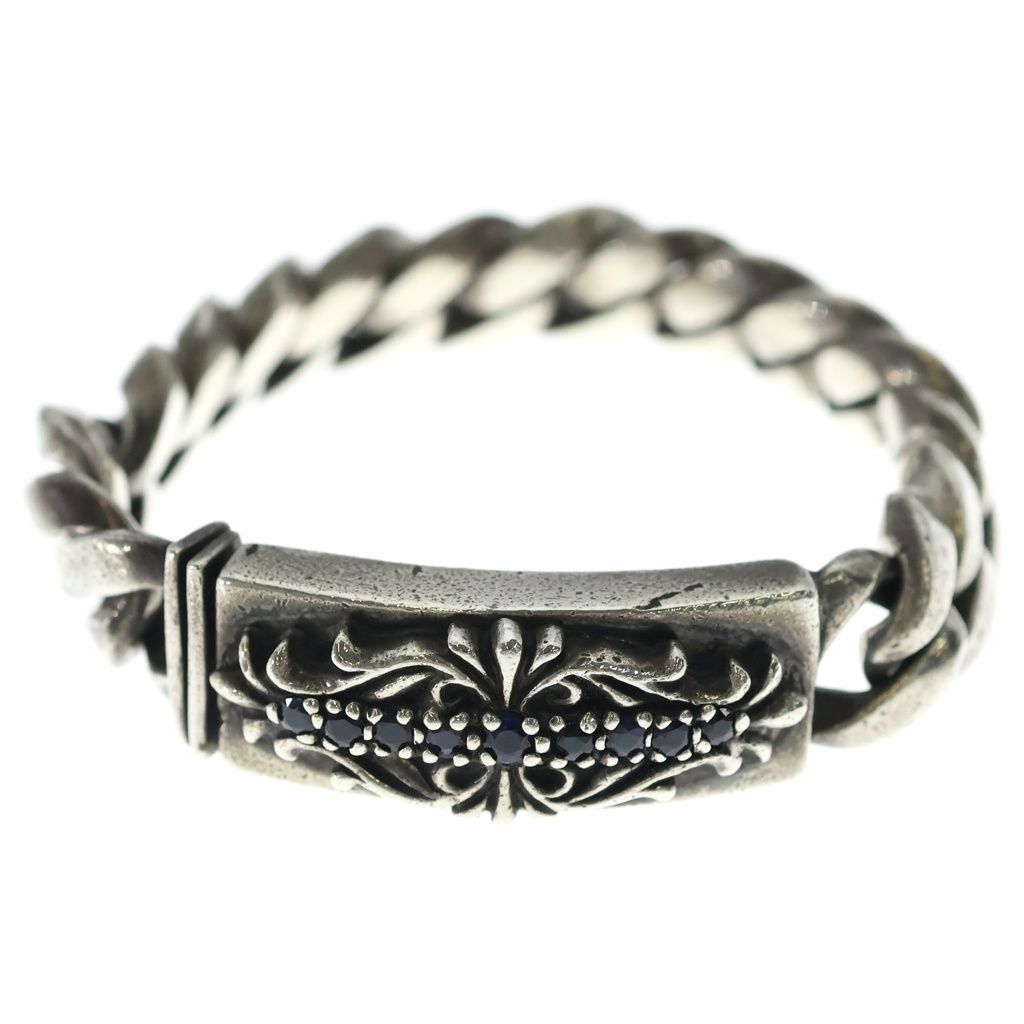 A&G (エーアンドジー) CLASSIC ID BRACELET サファイア クラシックリンク IDブレスレット シルバー