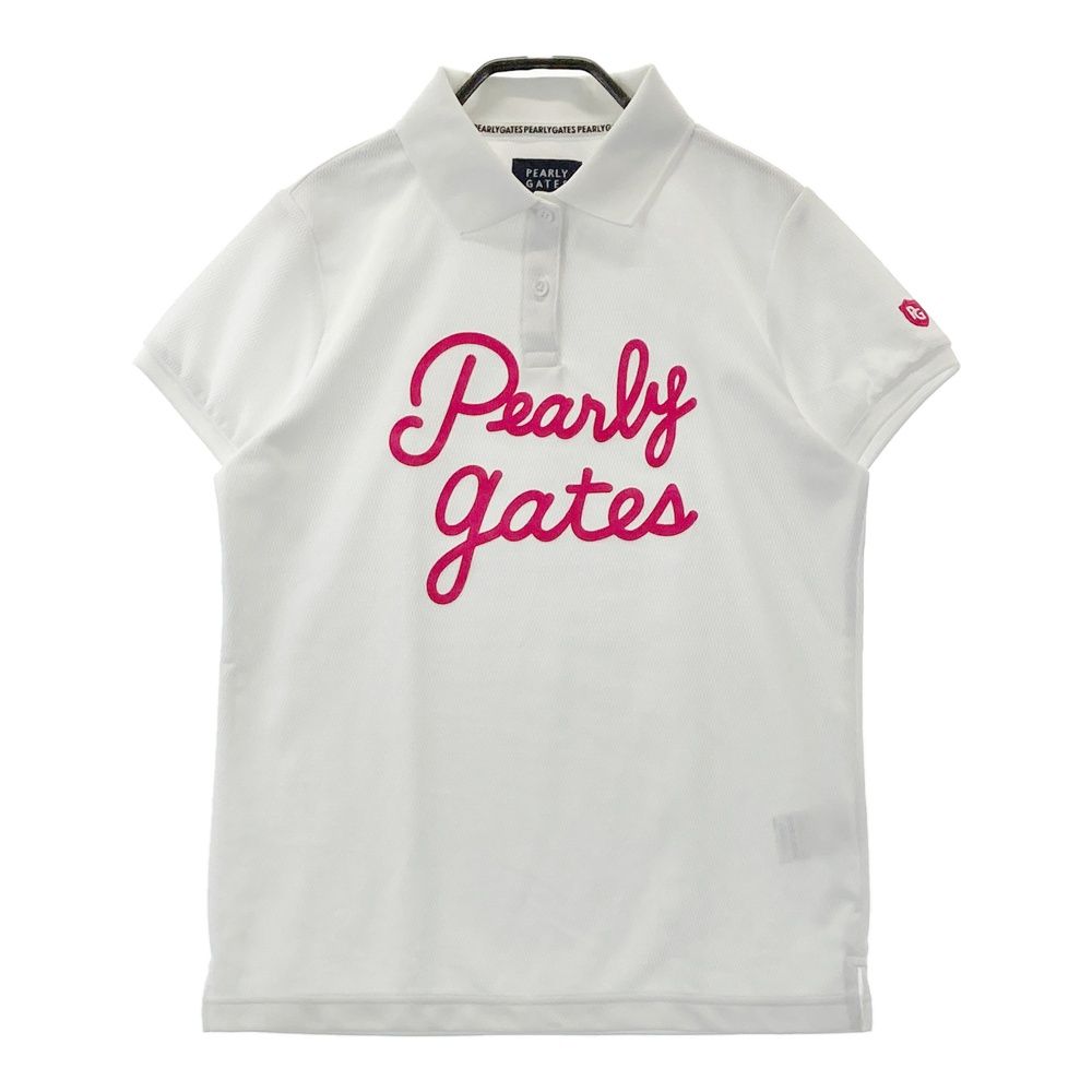 サイズ：0 PEARLY GATES パーリーゲイツ 半袖ポロシャツ ホワイト系 [240101673494] ゴルフウェア レディース ストスト