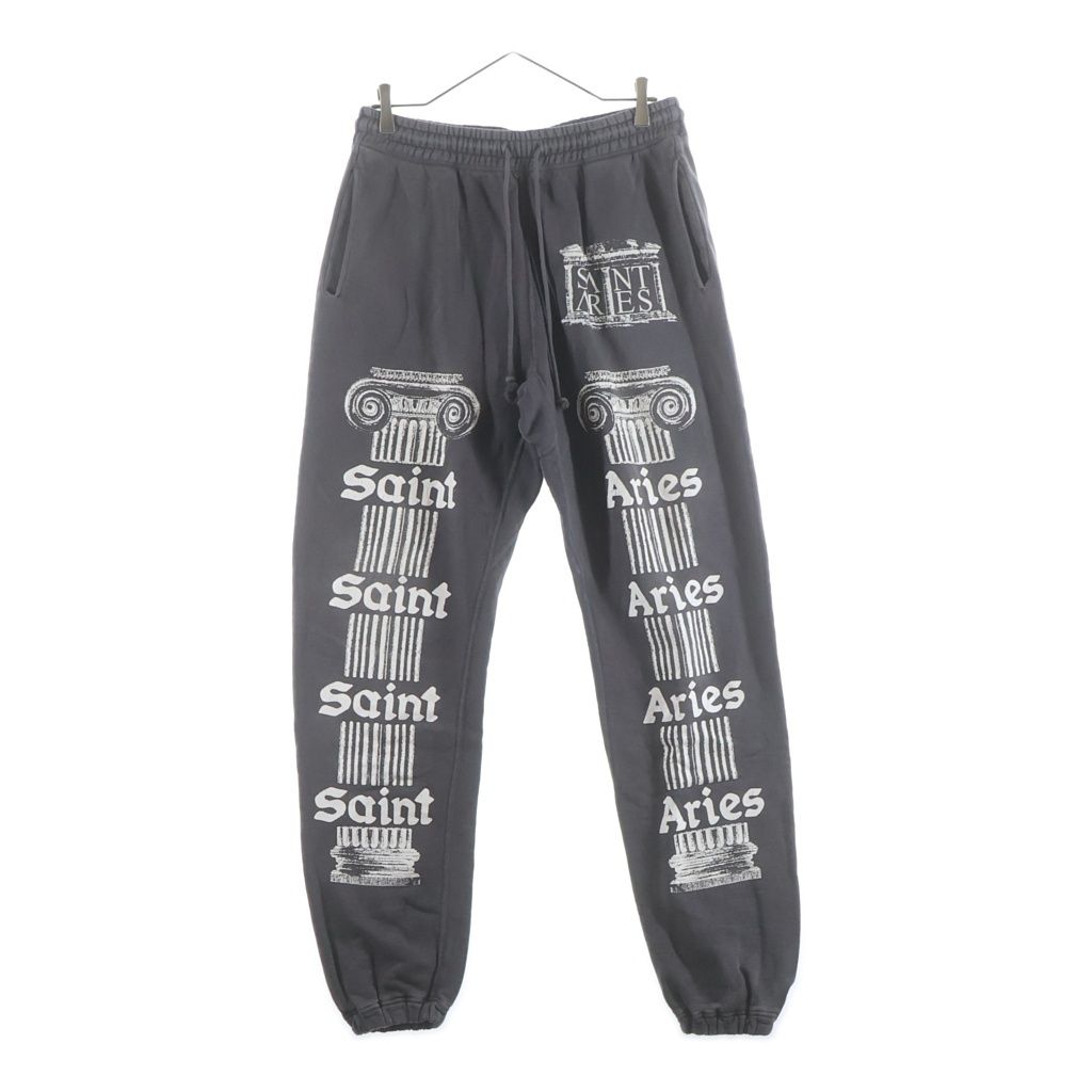 SAINT MICHAEL (セントマイケル) 22SS ×ARIES ARS SWT PNT ST ARIES アリーズ ダメージ加工スウェットパンツ グレー SM-A23-0000-C04