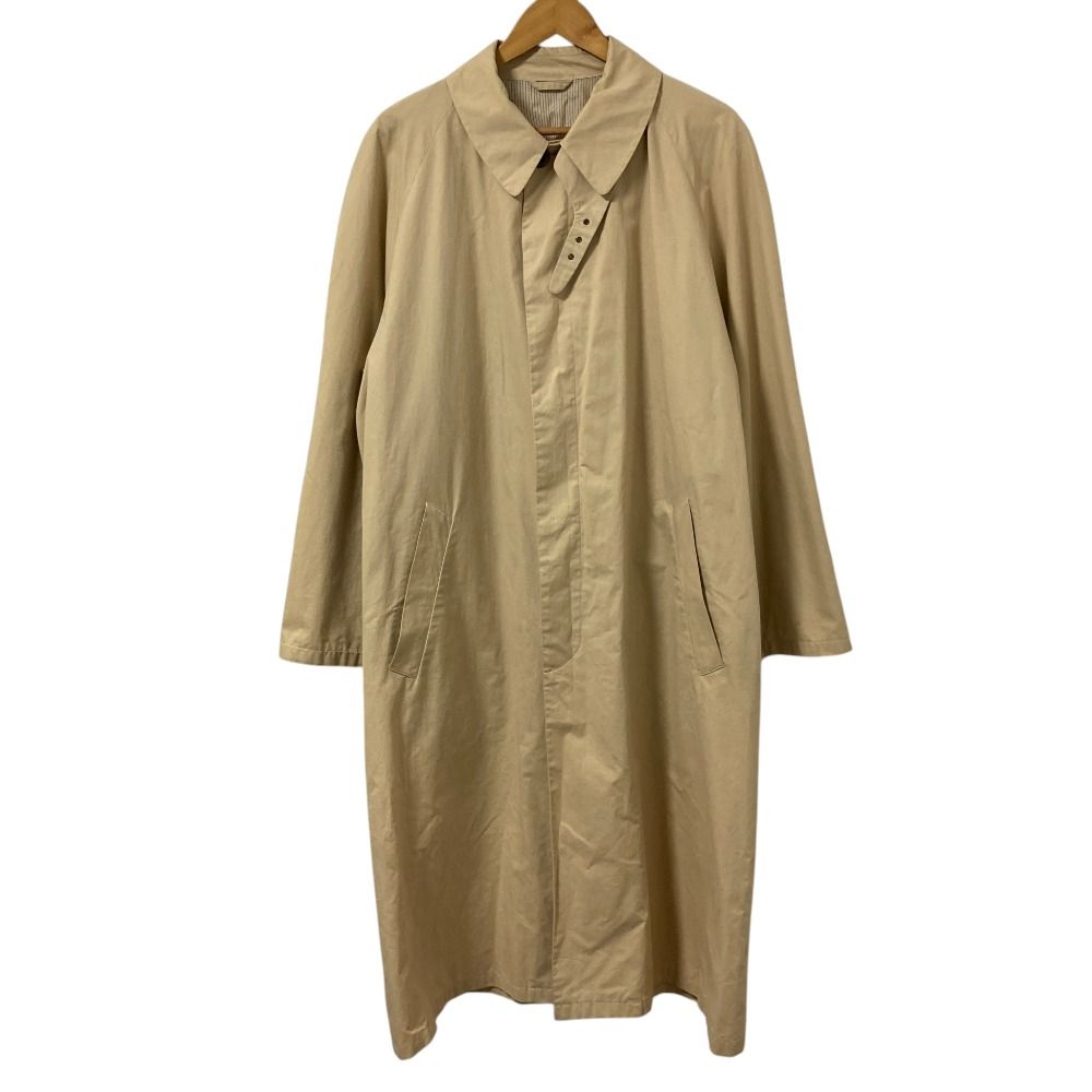 GIORGIO ARMANI ジョルジオアルマーニ ヴィンテージ コットン オーバーサイズ ステンカラーコート サイズ50 ベージュ メンズ 古着 中古 USED