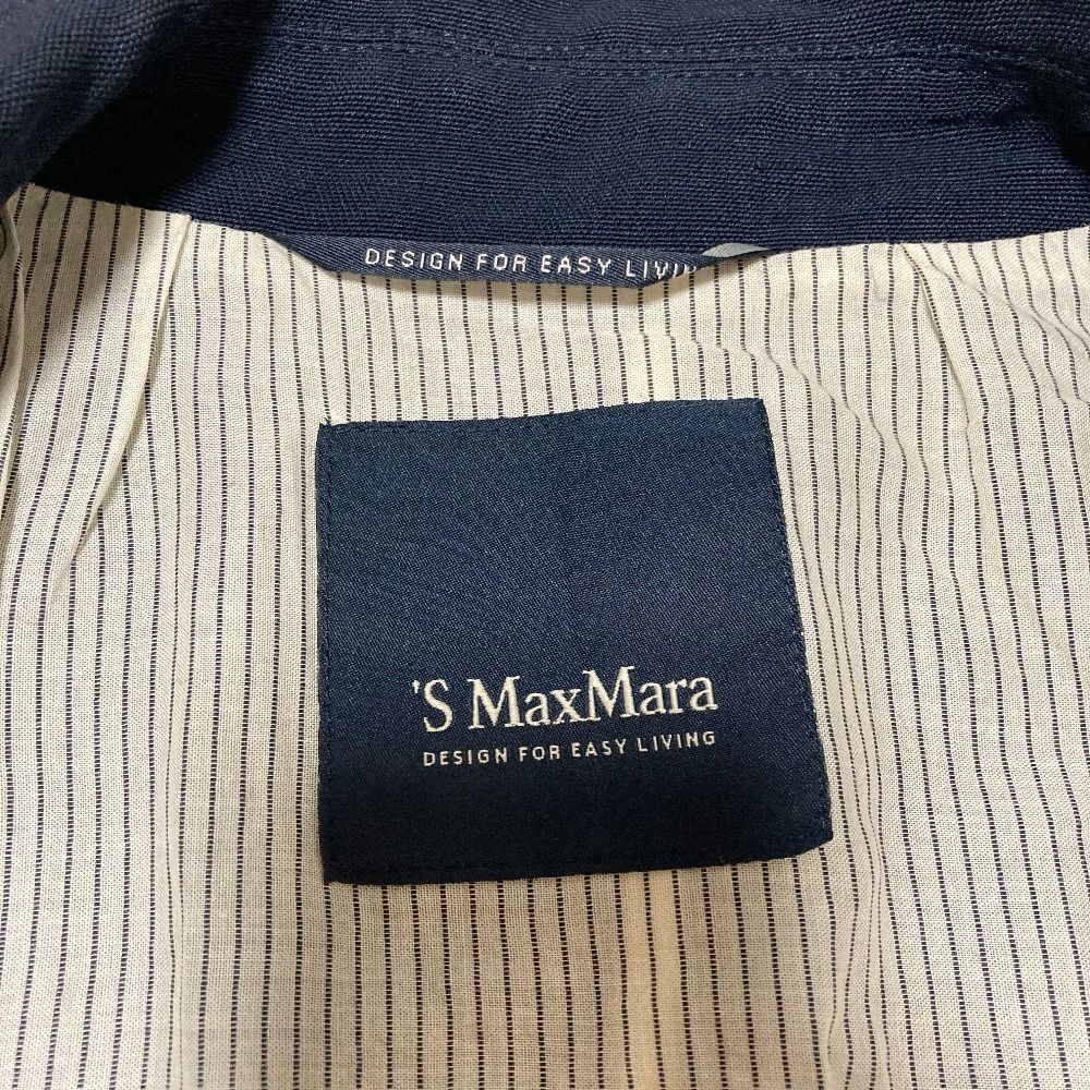 良品 'S Max Mara エスマックスマーラ リネンブレンド ロング ジレ