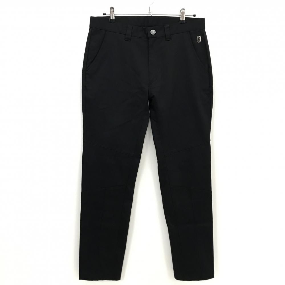【超美品】ラッセルノ パンツ 黒 シンプル ルチャマスク メンズ 6(XL) ゴルフウェア RUSSELUNO