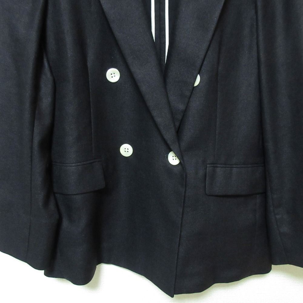 グリーンレーベルリラクシング リネンライク ダブル ジャケット 36 S 美品 green label relaxing グリーンレーベルリラクシング