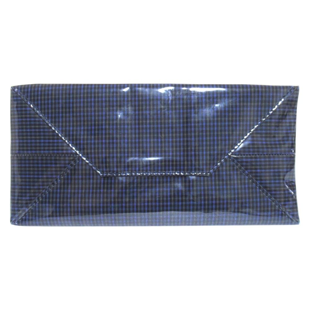 美品 TEMBEA テンベア チェック柄 撥水 PAPER TOTE PVC ビニル トート