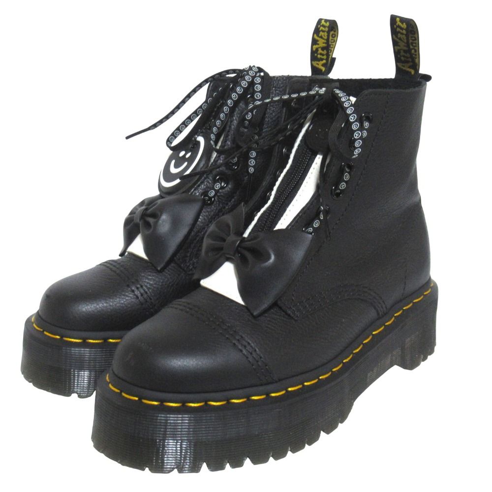 美品 DR. MARTENS ドクターマーチン レイジーオーフ SINCLAIR 8ホールブーツ ショートブーツ UK6 25cm ブラック レディース 古着 中古 USED