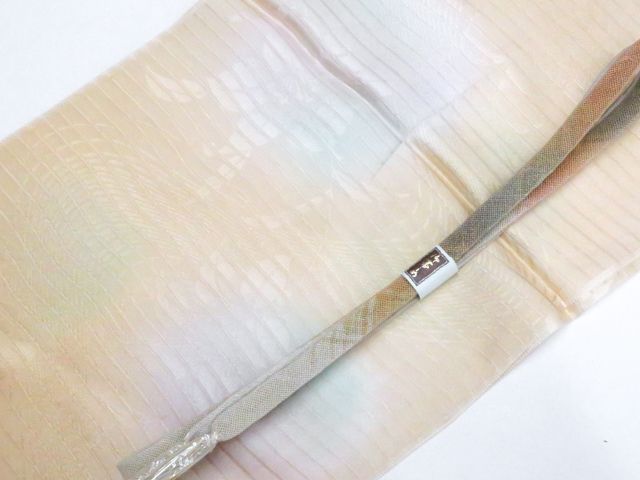 【一輝堂】和装小物 帯締め 帯揚げ セット 夏物 夏 暈し 平組 帯締 帯揚 美品 26w04-5585
