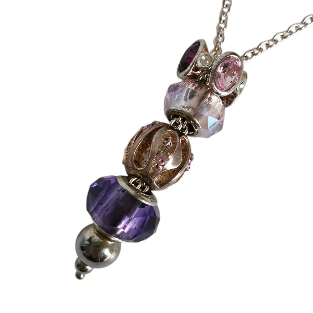 良品 SWAROVSKI スワロフスキー 925 クリスタル カラーストーン ロング