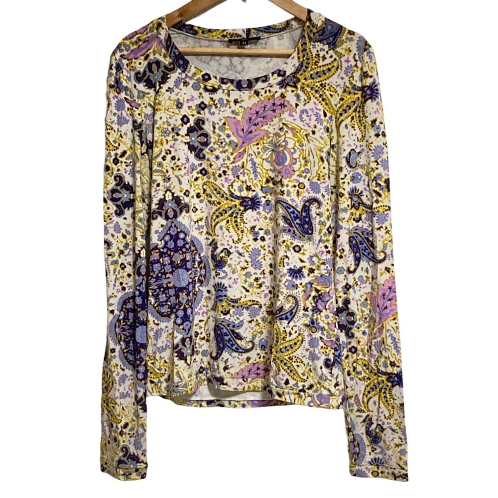 美品 ETRO エトロ ペイズリー柄 ストレッチ カットソー 44 マルチ