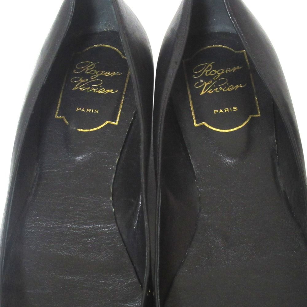 美品 Roger Vivier ロジェヴィヴィエ スクエアバックル スタッズ