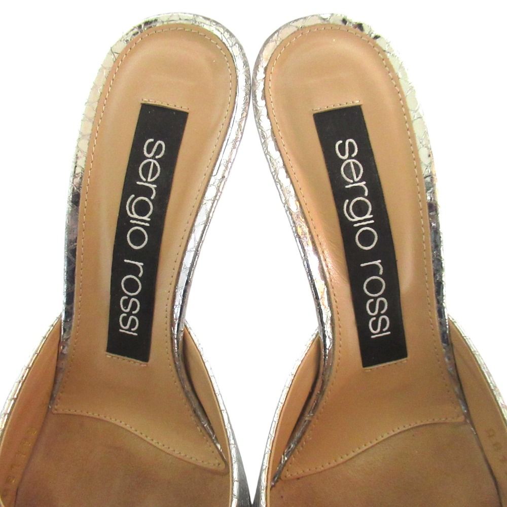 良品 Sergio Rossi セルジオロッシ SR1 クリスタルビジュー ポイン 