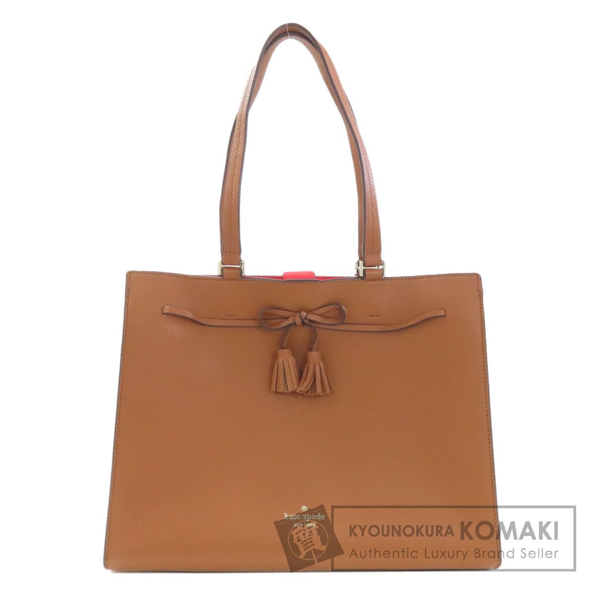 kate spade ケイトスペード リボン トートバッグ レザー レディース 